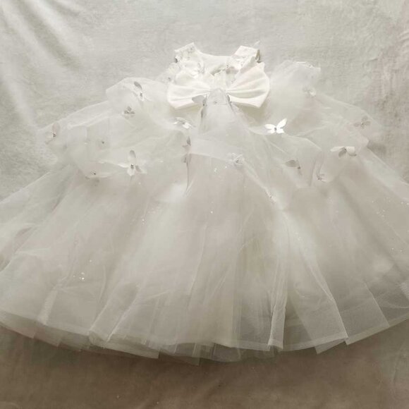 New girl's 4 Princess Daliana x Anthropologie butterfly flower girl dress white - Picture 9 of 12